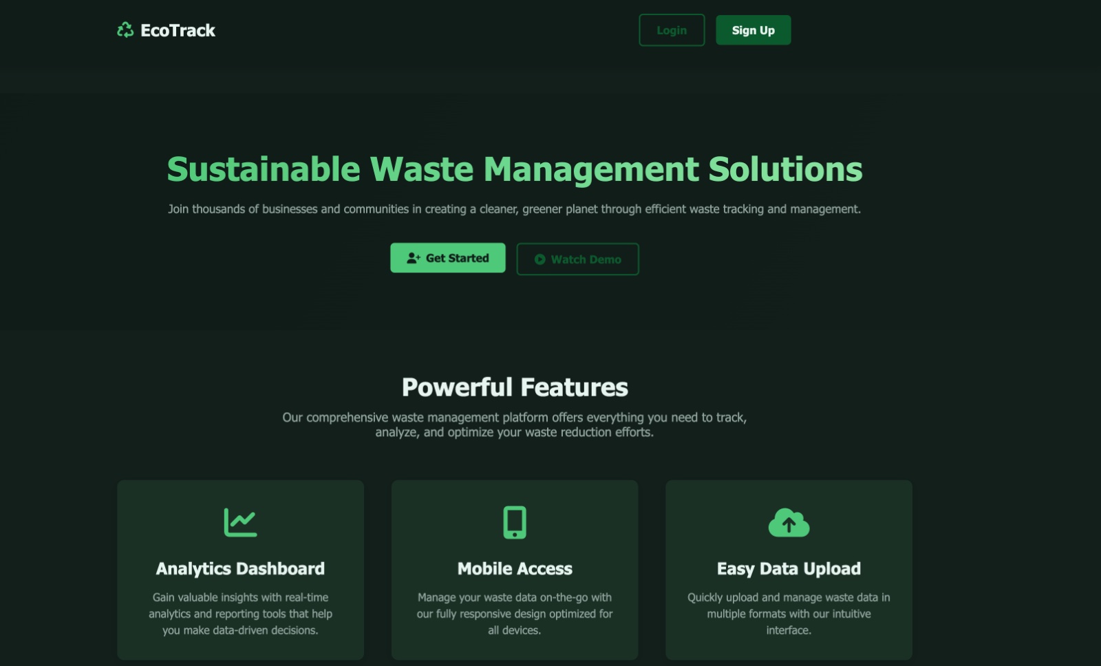 Smart waste classification web app